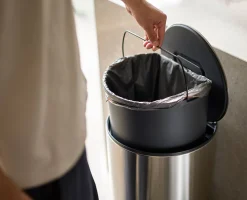 Arc™ 30L Easy-push Stainless-steel Pedal Trash Can Starter Set