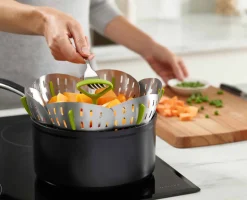 Bloom™ Stainless-steel Folding Steamer Basket