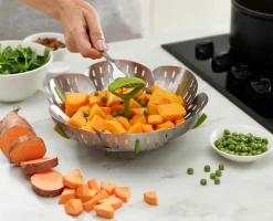 Bloom™ Stainless-steel Folding Steamer Basket