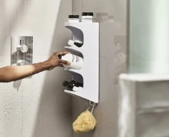 Capsule™ 4-tier White Shower Shelf