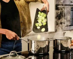 Chop2Pot™ Plus Folding Black Cutting Board
