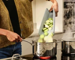 Chop2Pot™ Plus Folding Blue Cutting Board