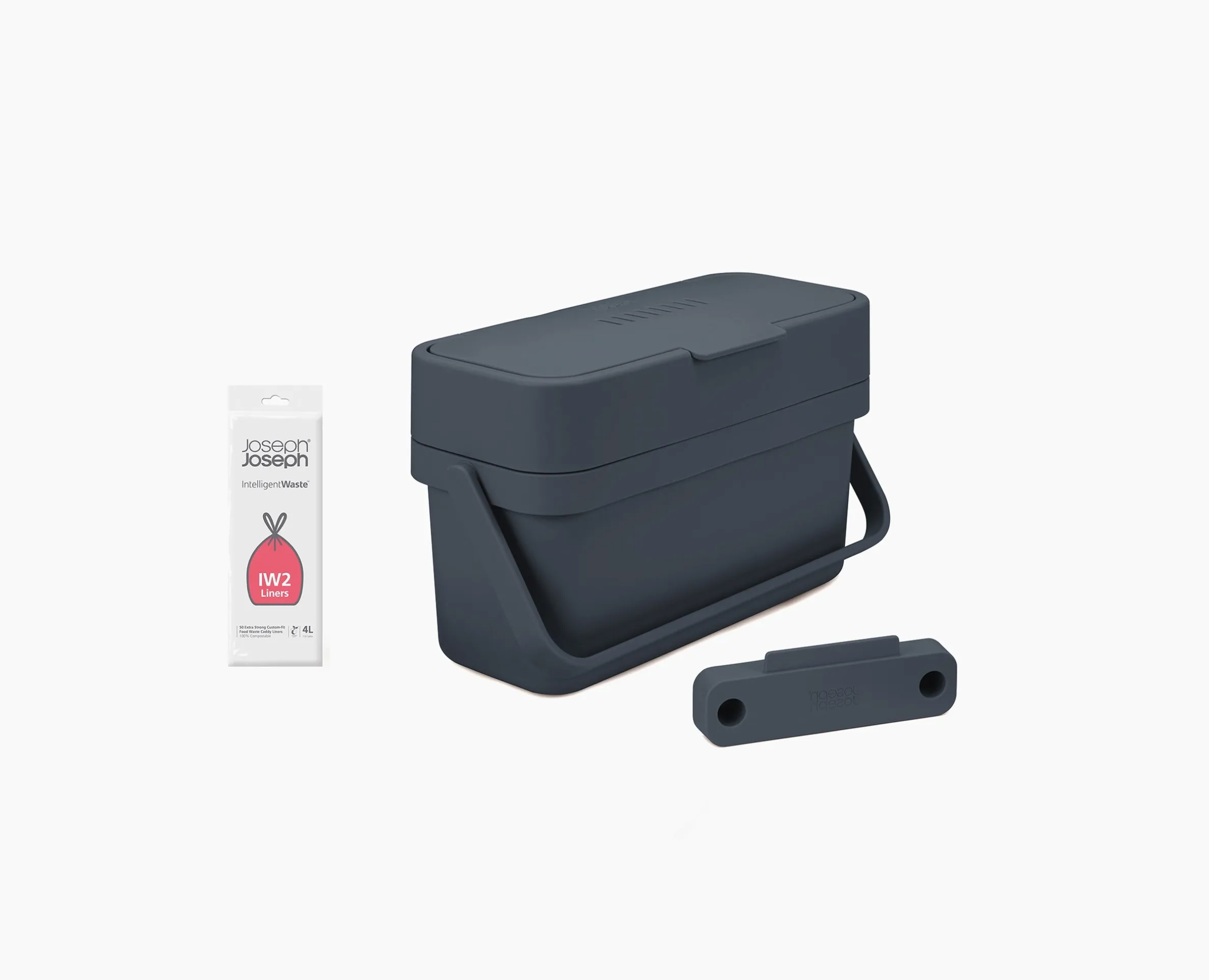 Compo™ 4L Gray Food Waste Caddy Starter Set