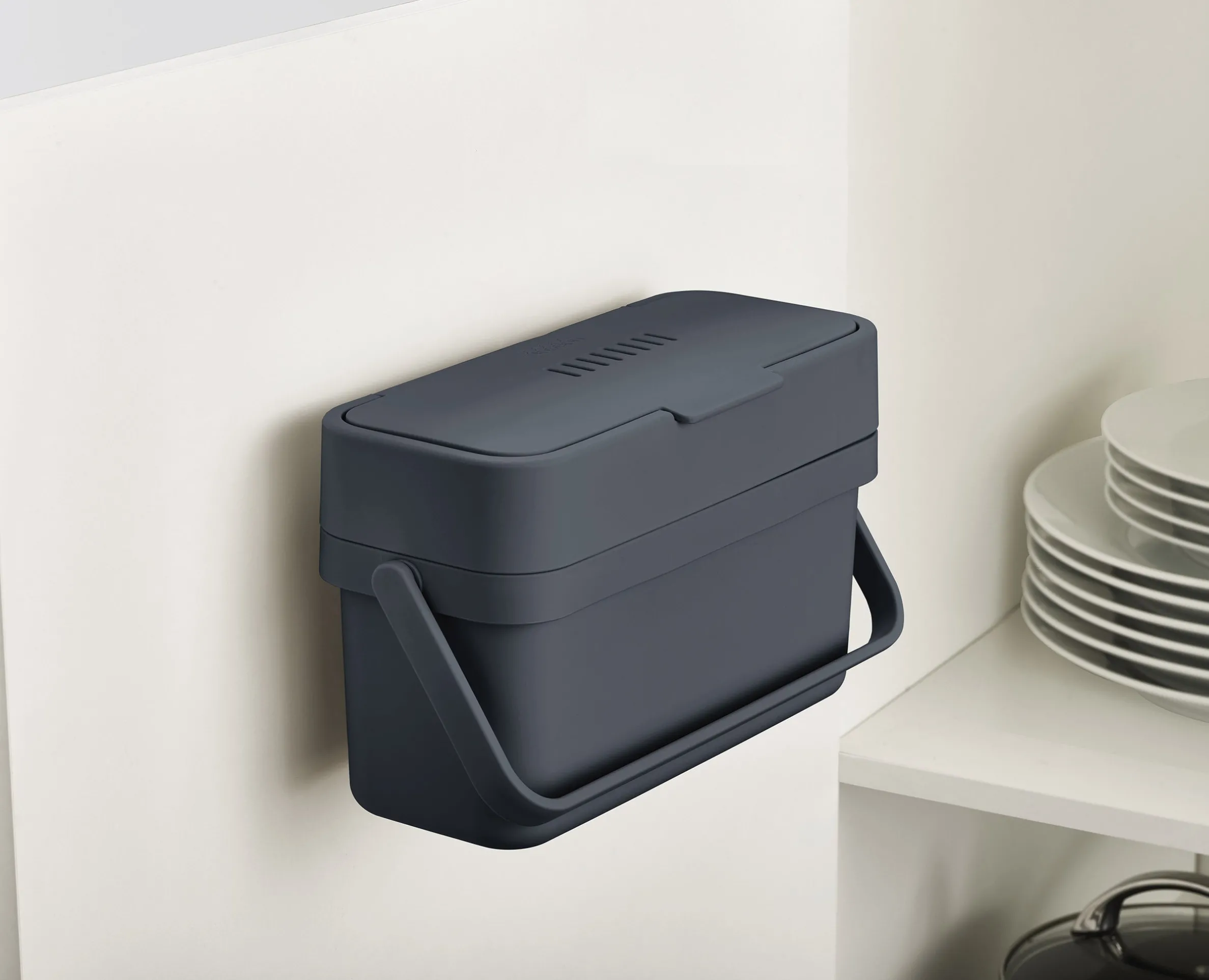 Compo™ 4L Gray Food Waste Caddy Starter Set