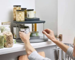 CupboardStore™ 2-tier Gray Rotating Organizer