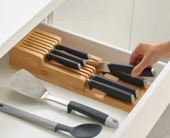 DrawerStore™ Bamboo Compact Knife Organizer
