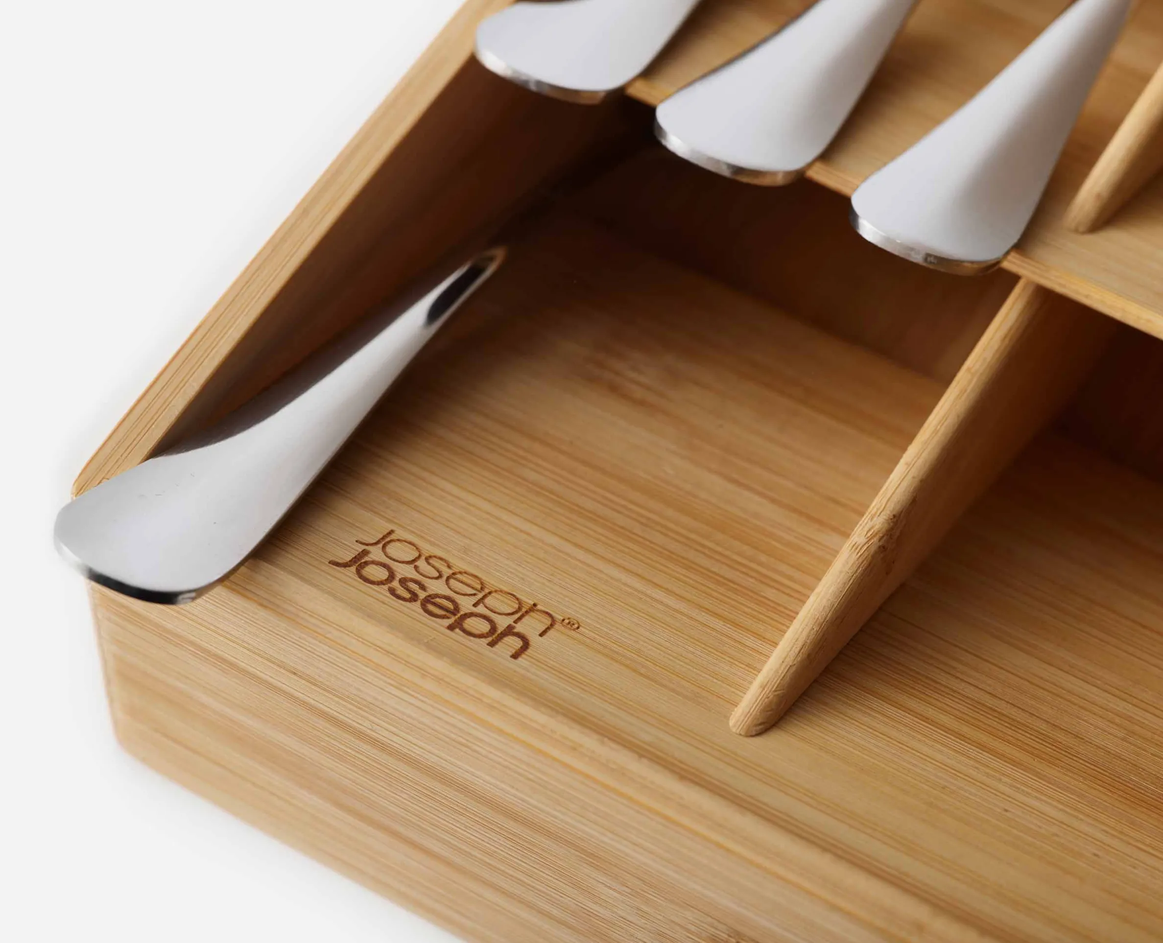 DrawerStore™ Bamboo Large Cutlery Organizer