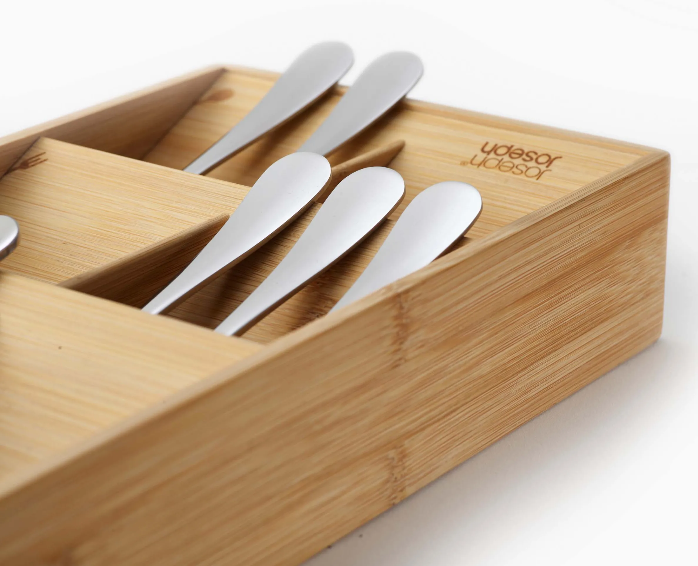 DrawerStore™ Bamboo Large Cutlery Organizer