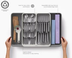 DrawerStore™ Expanding Tiered Cutlery, Utensil, Gadget & Knife Organizer