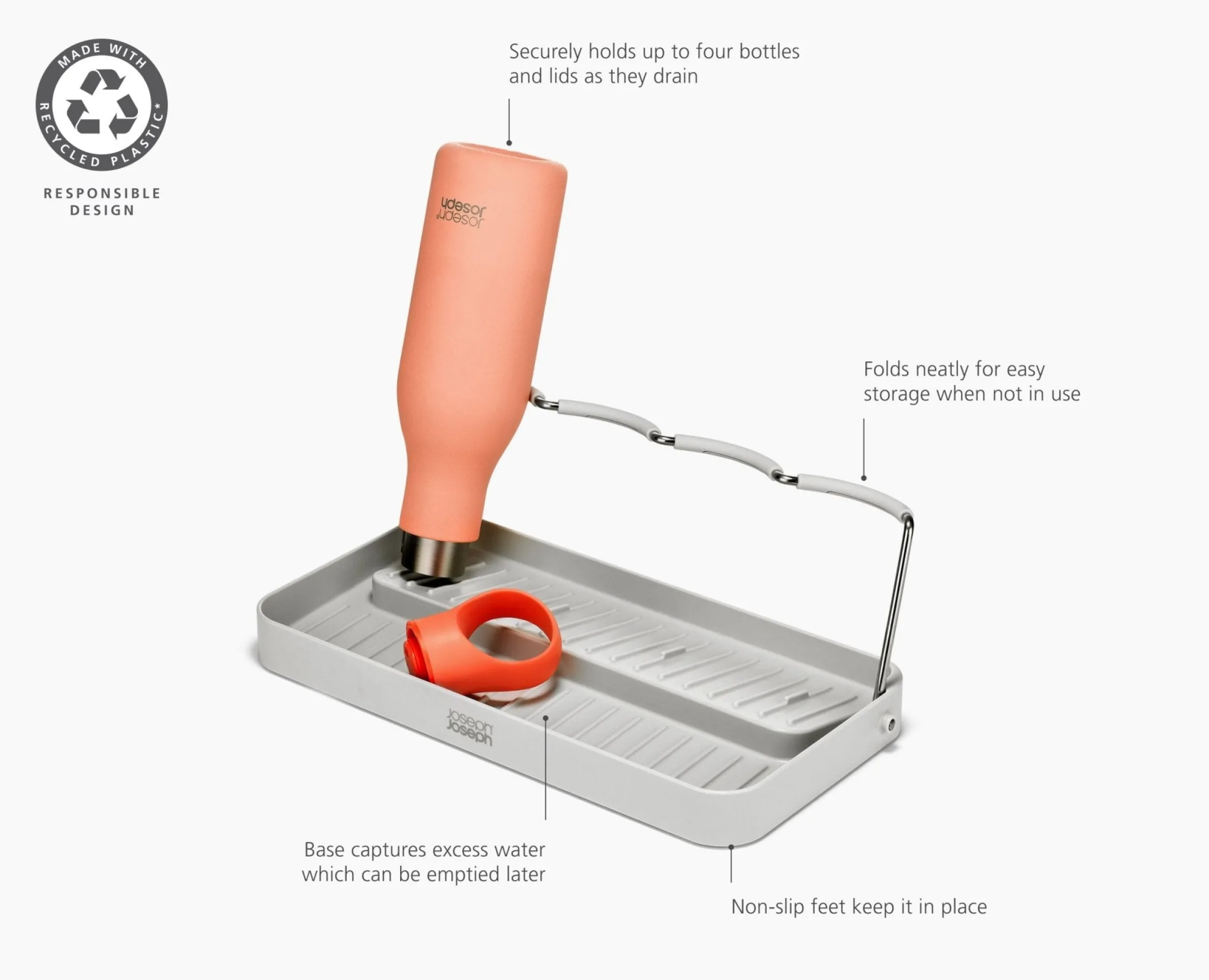 DrySmart™ Folding Bottle Drying Rack