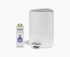 EasyStore™ 5L Gloss White Bathroom Trash Can Starter Set