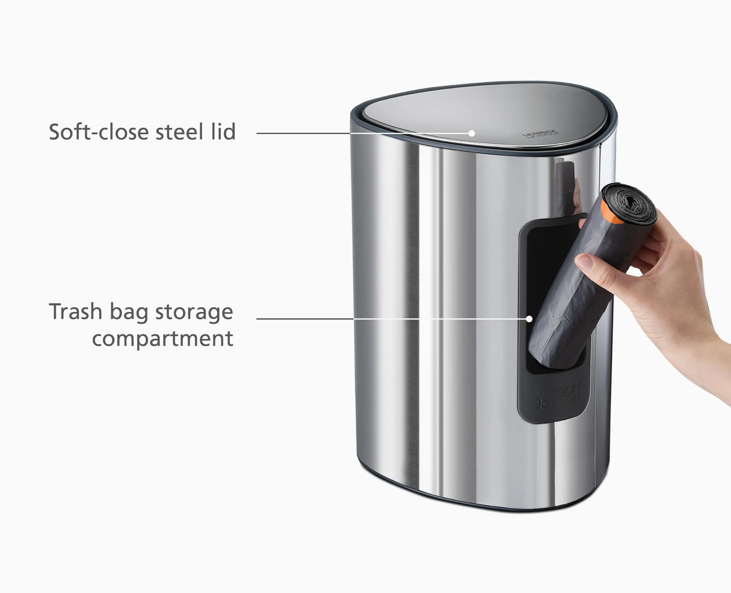 EasyStore™ Luxe 5L Stainless-steel Bathroom Pedal Trash Can