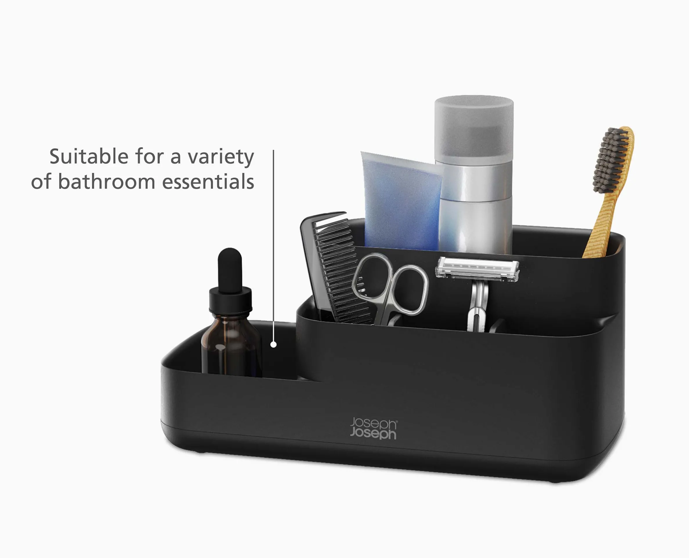 EasyStore™ Matt Black Bathroom Storage Caddy
