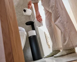 EasyStore™ Matt Black Concealed Toilet Paper Holder