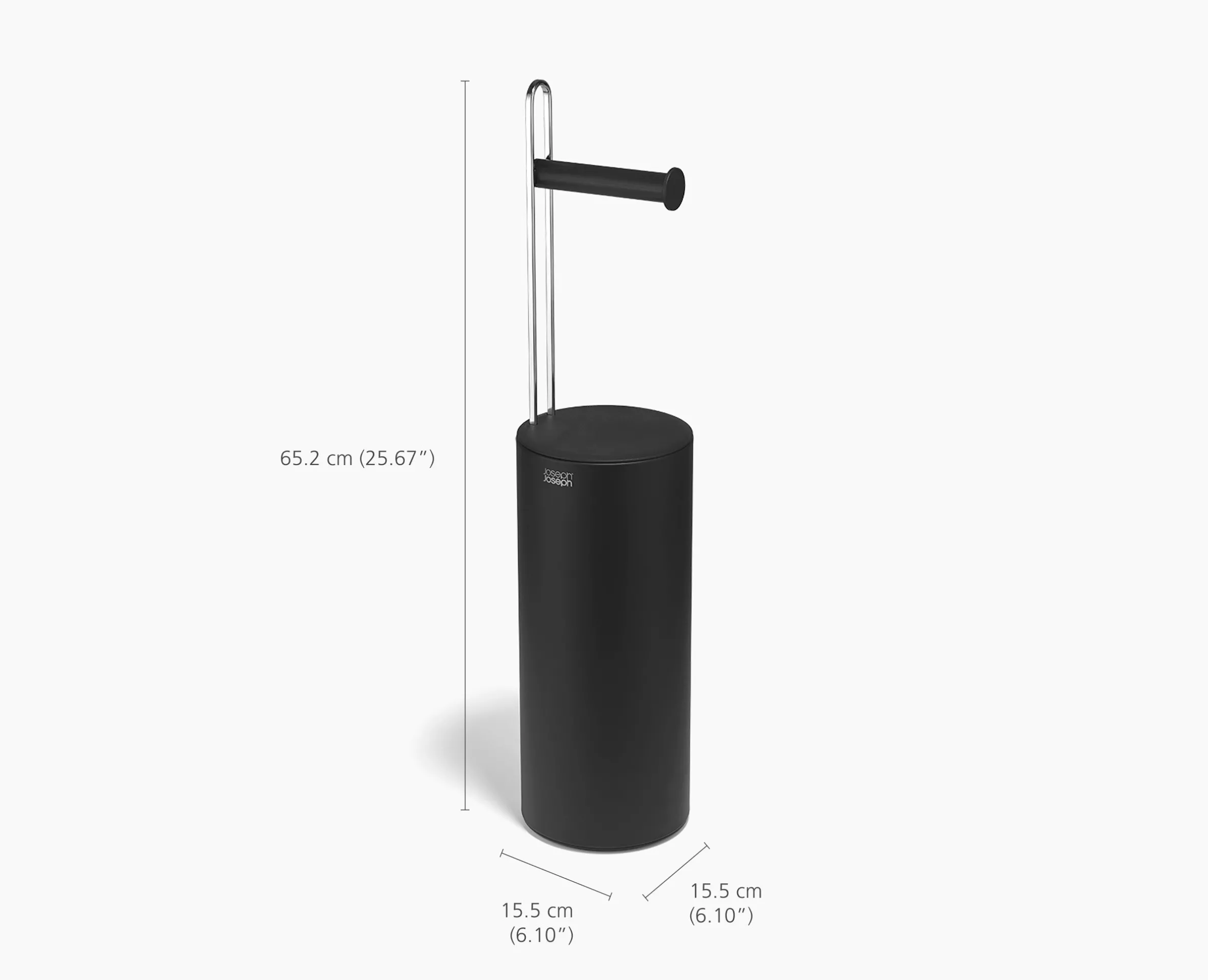 EasyStore™ Matt Black Concealed Toilet Paper Holder