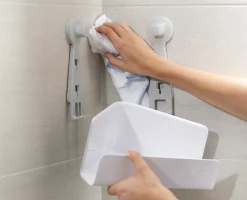 EasyStore™ 2-piece White Corner Shower Shelf Set