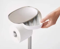 EasyStore™ Plus Stainless-steel Toilet Roll Holder with Toilet Brush