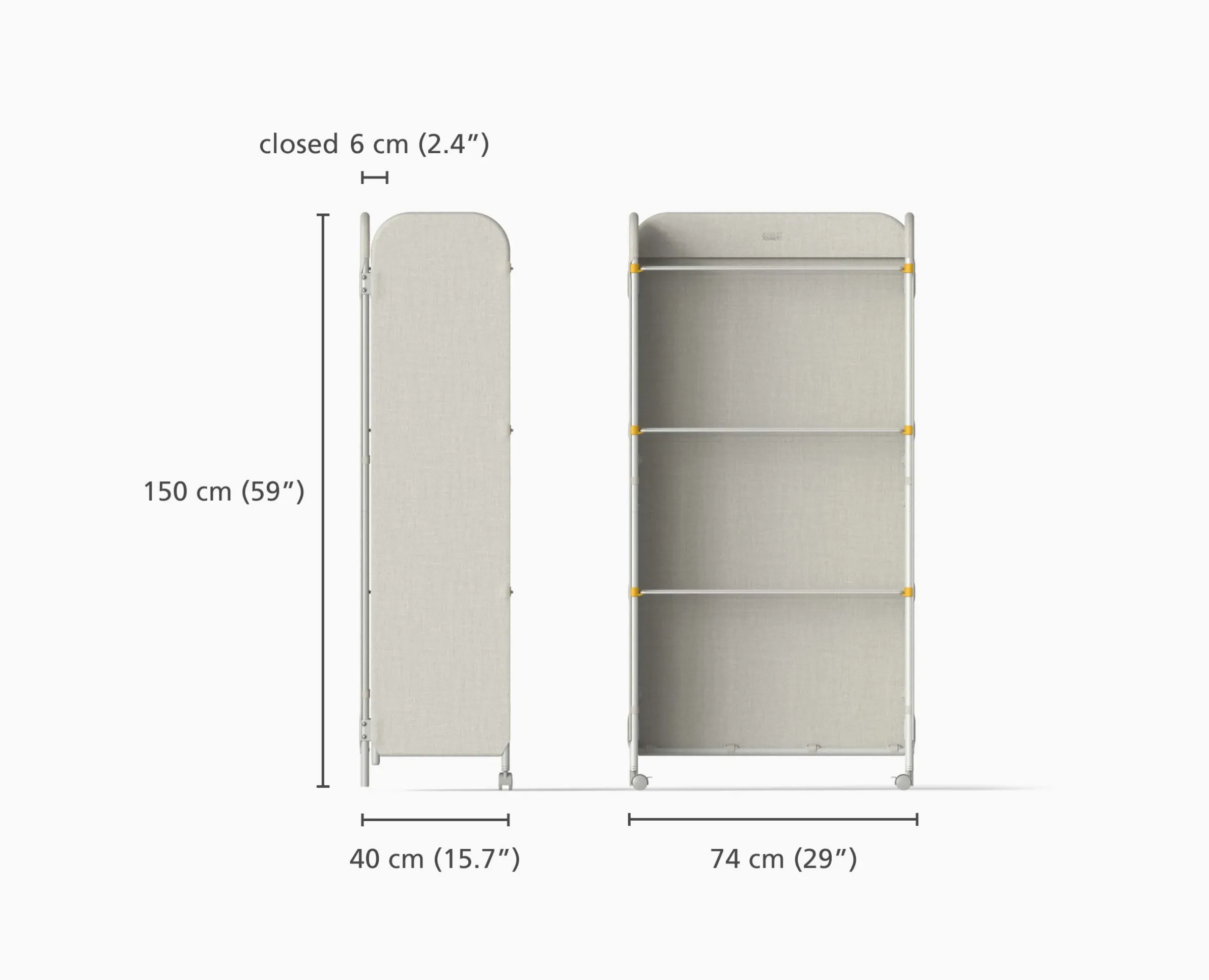 Eclipse™ 3-tier Ecru Clothes Drying Rack With Screen