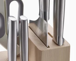 Elevate™ Fusion 5-piece Knife & Scissor Set with Beechwood Block