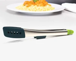 Elevate™ Gray Silicone Steel Tongs