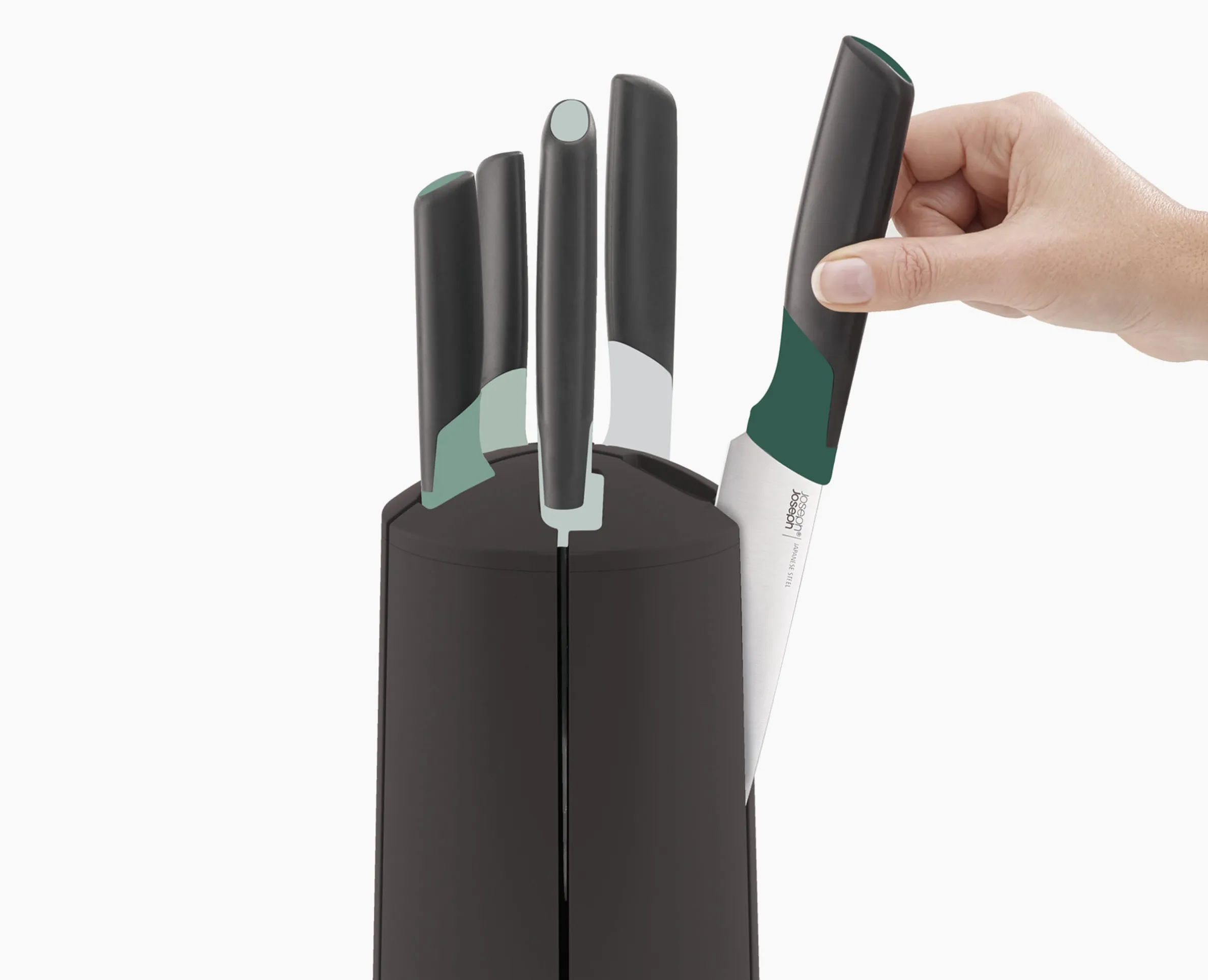 Elevate™ Green Knives Carousel 5-piece Set - Editions