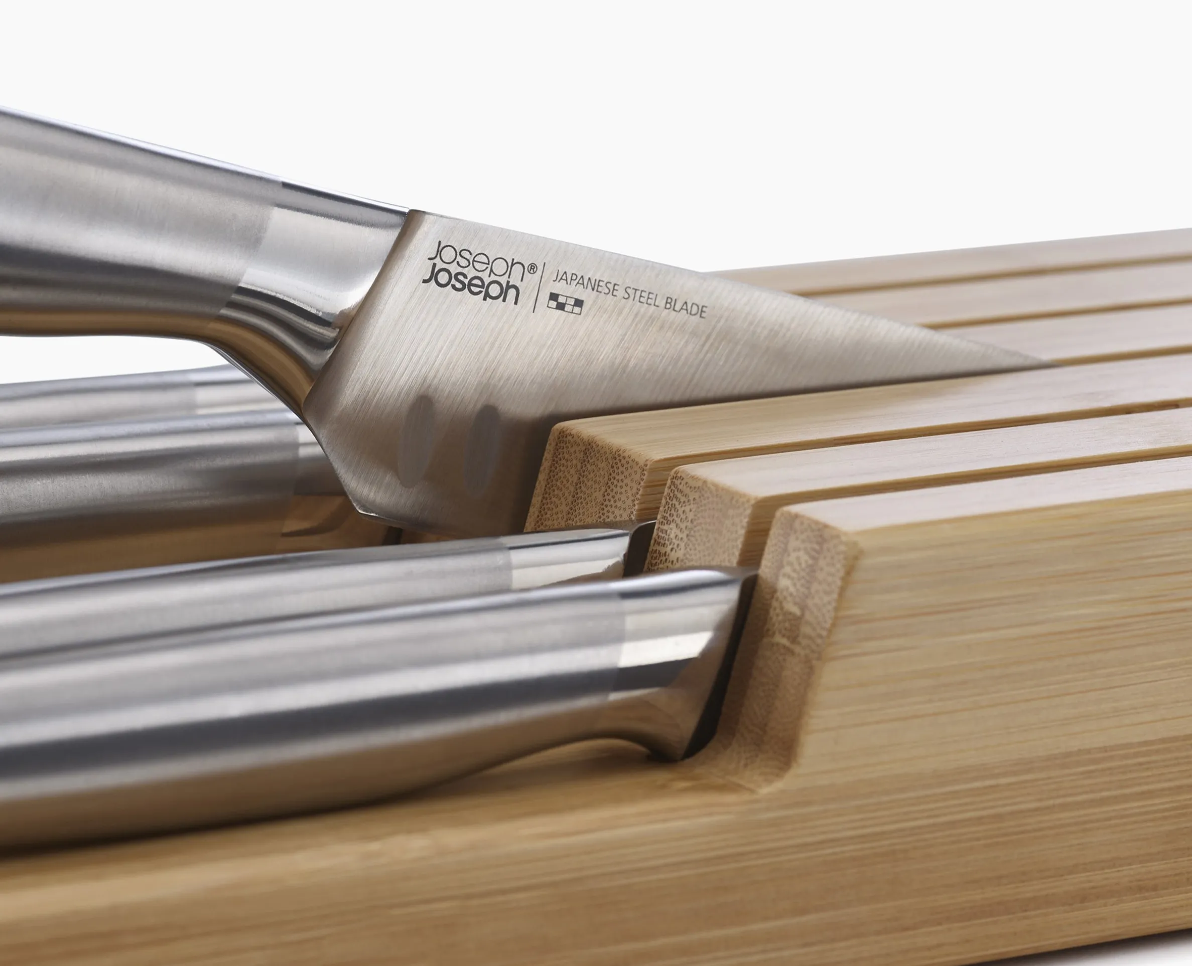 Elevate™ Steel Knife Set with In-drawer Bamboo Storage Tray
