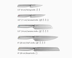 Elevate™ Steel Knife Set with In-drawer Bamboo Storage Tray