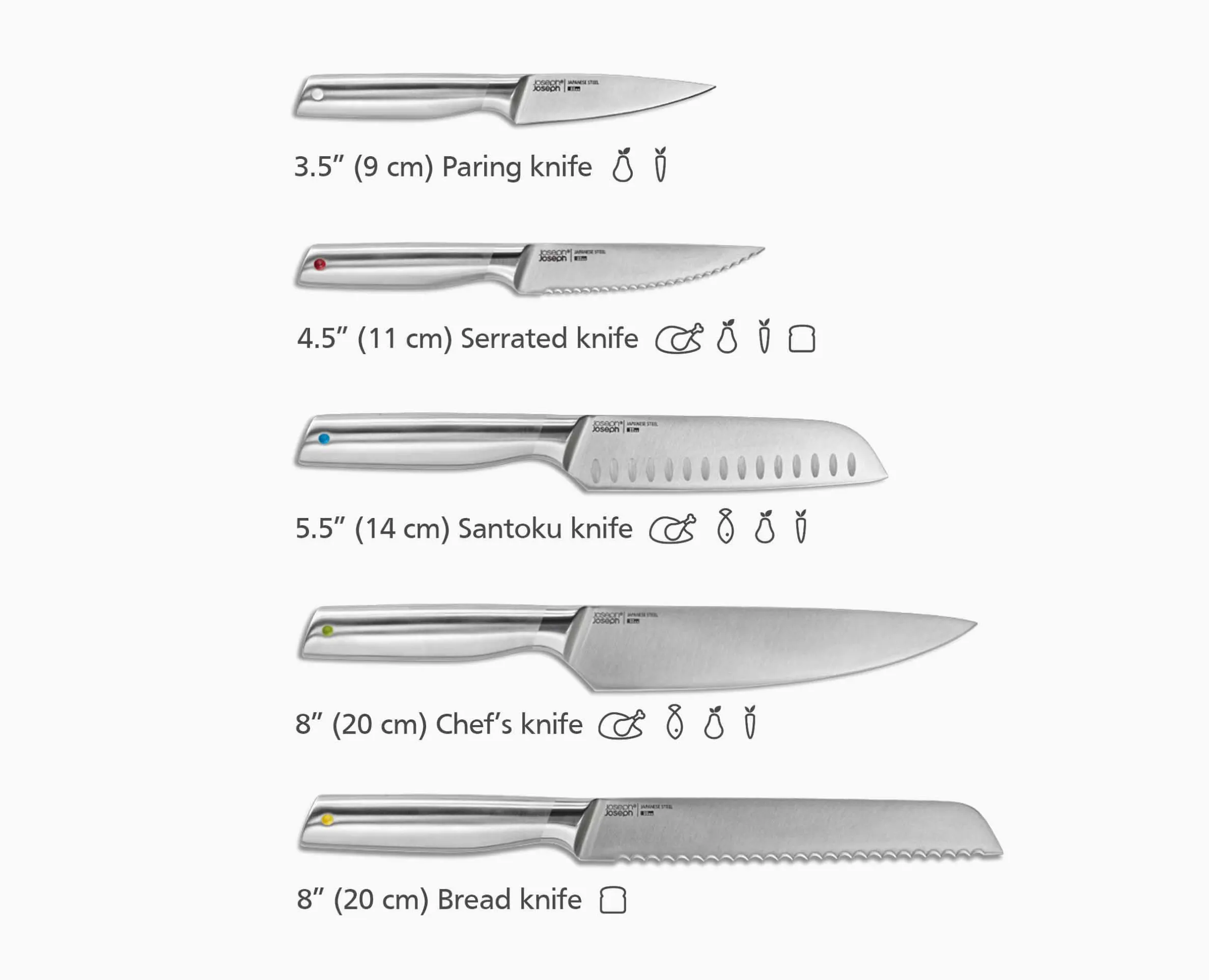 Elevate™ Steel Knife Set with In-drawer Bamboo Storage Tray
