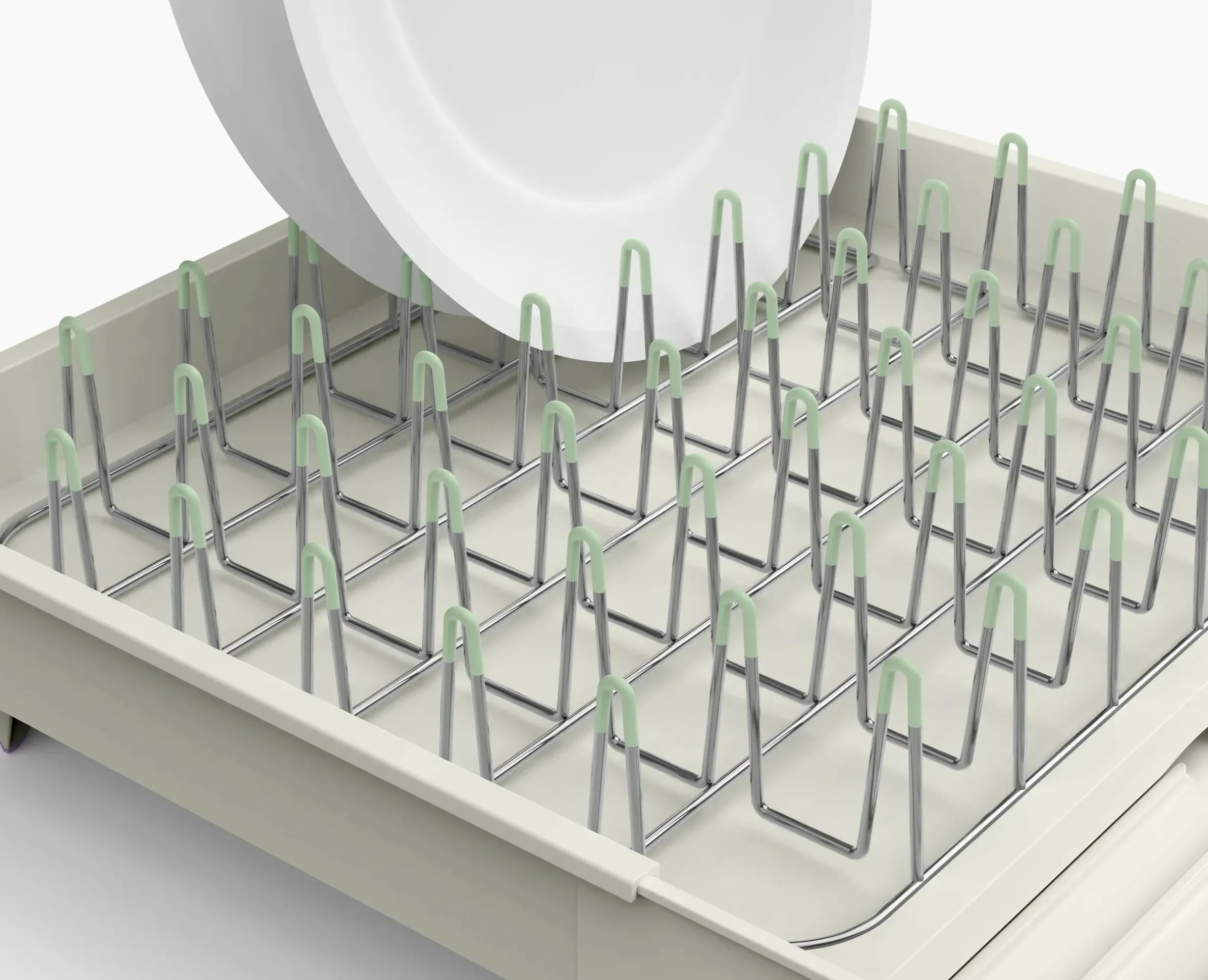 Extend™ Stone Green Expandable Dish Drainer