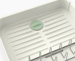 Extend™ Stone Green Expandable Dish Drainer