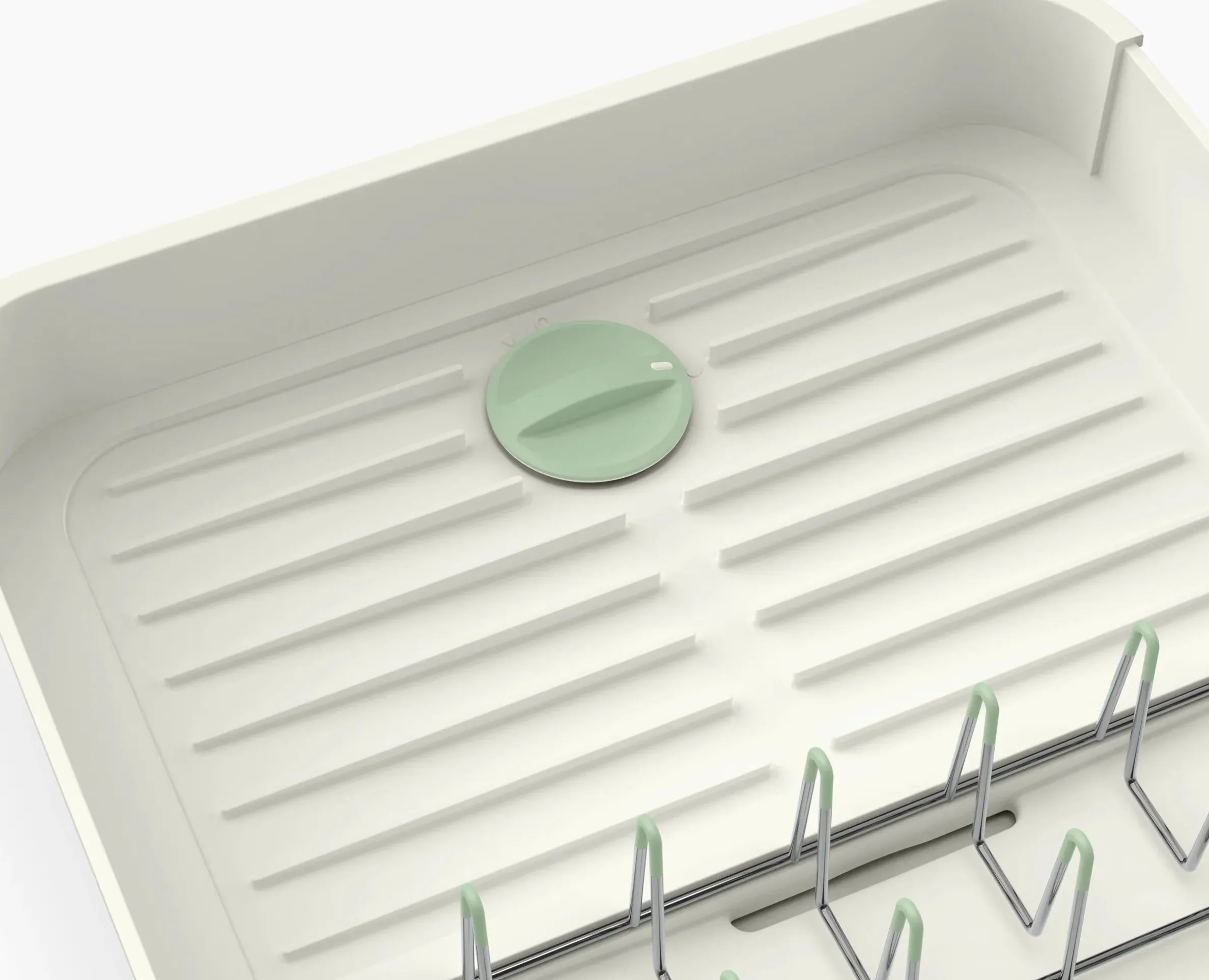 Extend™ Stone Green Expandable Dish Drainer