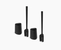 Flex™ 360 Lite Pack of 2 Matt Black Toilet Brushes