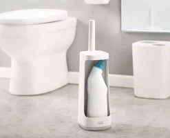 Flex™ Plus Light Gray Toilet Brush with Storage Caddy