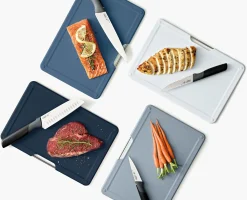Folio™ Plus 8-piece Knife & Gray Cutting Board Set