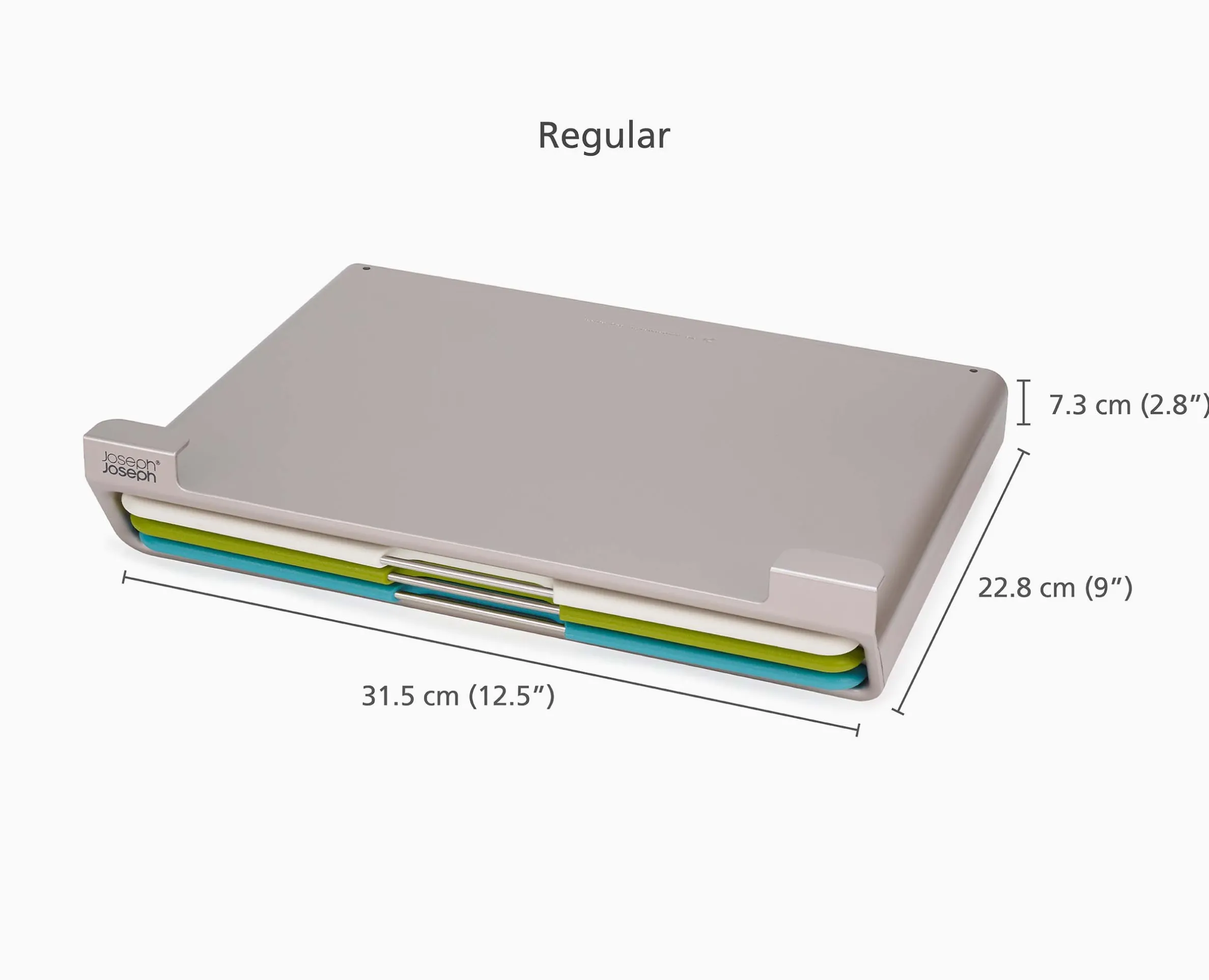 Folio™ Slim 3-piece Under-shelf Multicolor Cutting Board Set