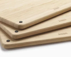 Folio™ Steel 3-Piece Bamboo Cutting Board Set With Stainless-Steel Case
