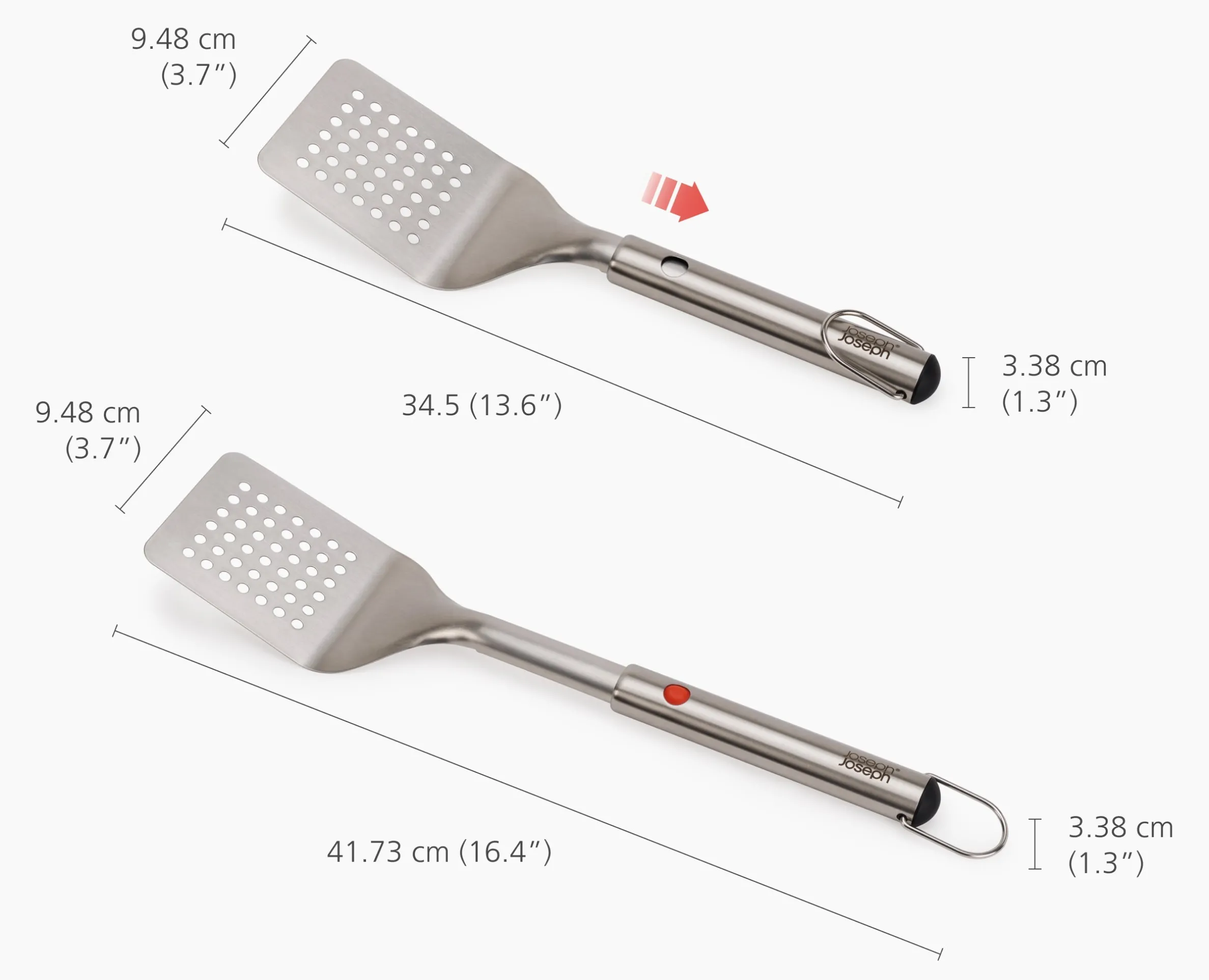 GrillOut™ 2-Piece Stainless-Steel BBQ Turner & Tongs Set