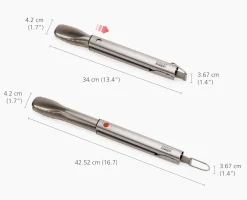 GrillOut™ 2-Piece Stainless-Steel BBQ Turner & Tongs Set