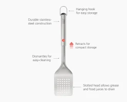 GrillOut™ Stainless-Steel BBQ Turner with Extending Handle