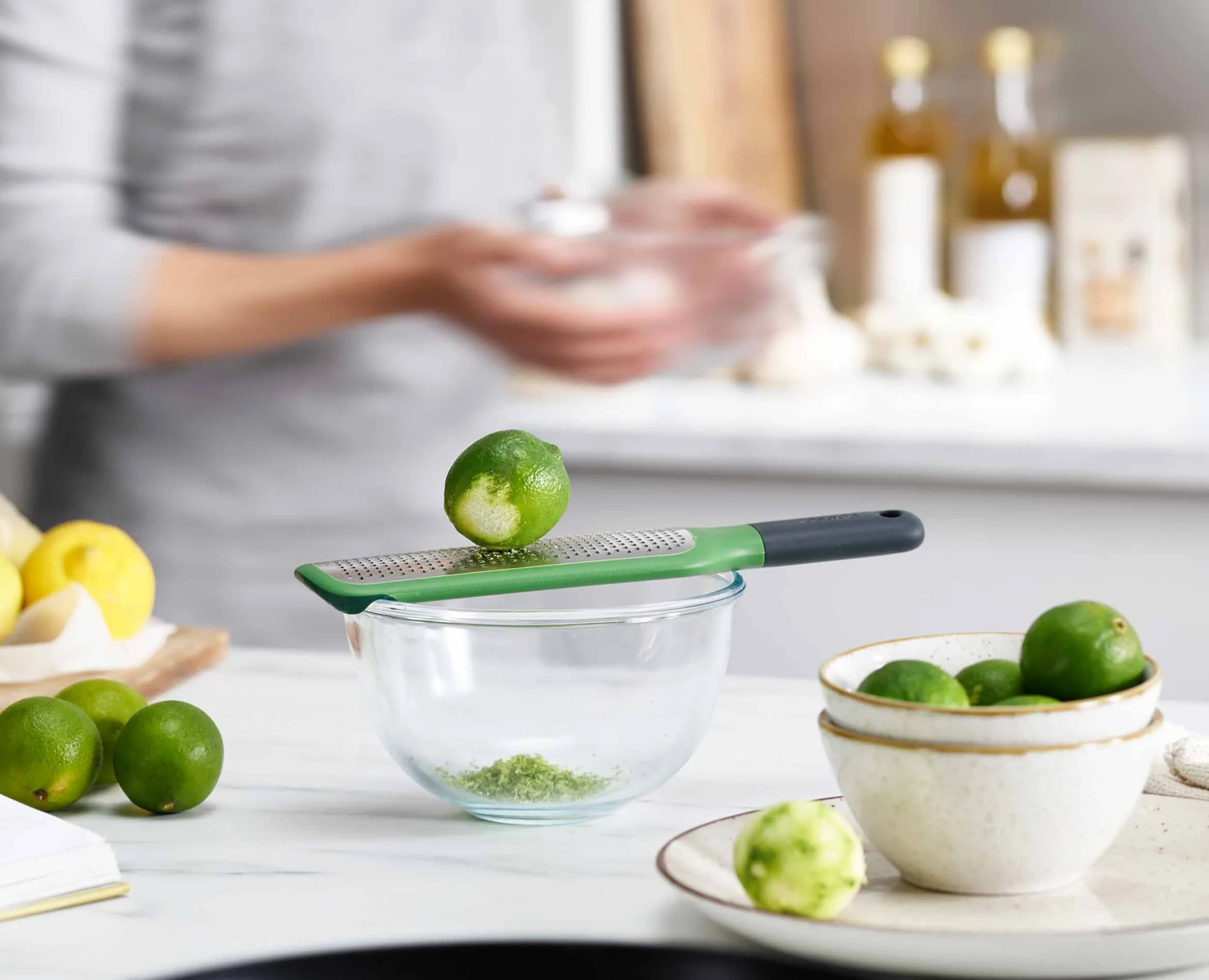 GripGrater™ Green Fine Paddle Grater