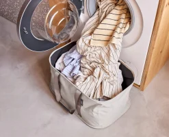 Hold-All™ Ecru Collapsible 35L Laundry Basket