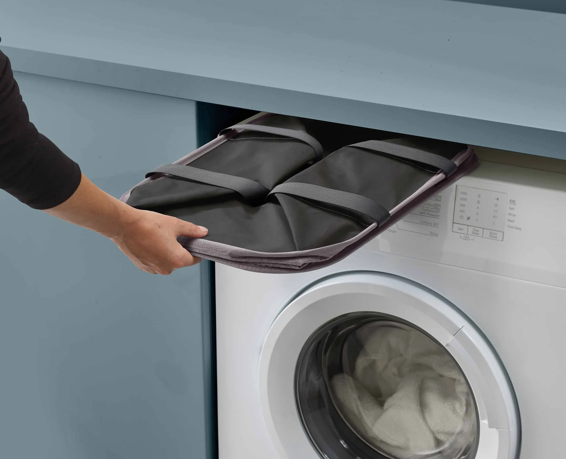 Hold-All™ Max Gray Collapsible 55L Laundry Basket