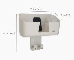 IronHub™ Wall-mounted Ecru Iron Storage Caddy