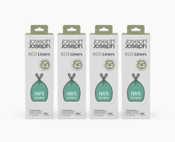 IW5 40L Gray Recycled Trash Bags - 4 pack