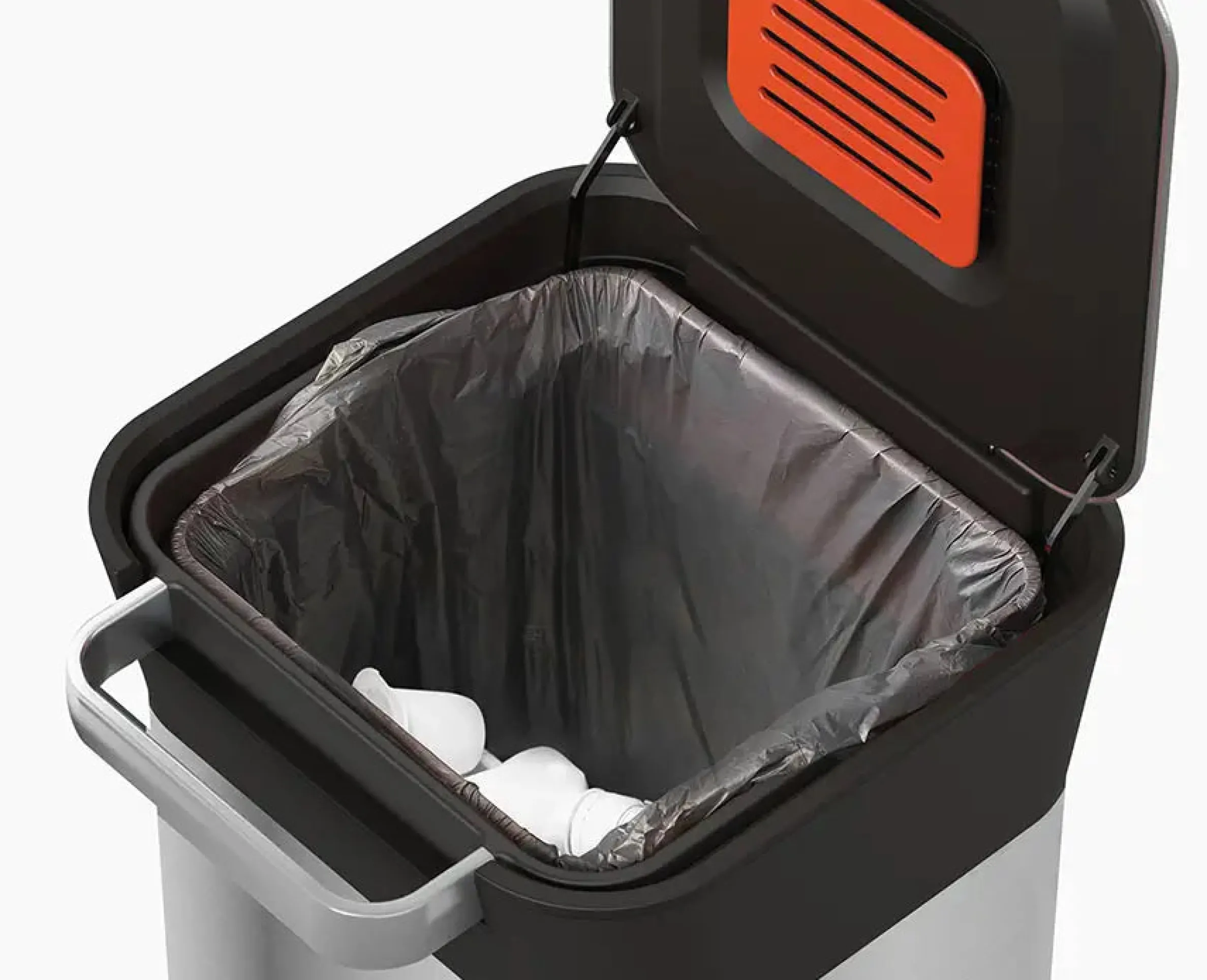 IW5 40L Gray Recycled Trash Bags - 4 pack