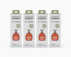 IW4 50L Gray Recycled Trash Bags - 4 pack