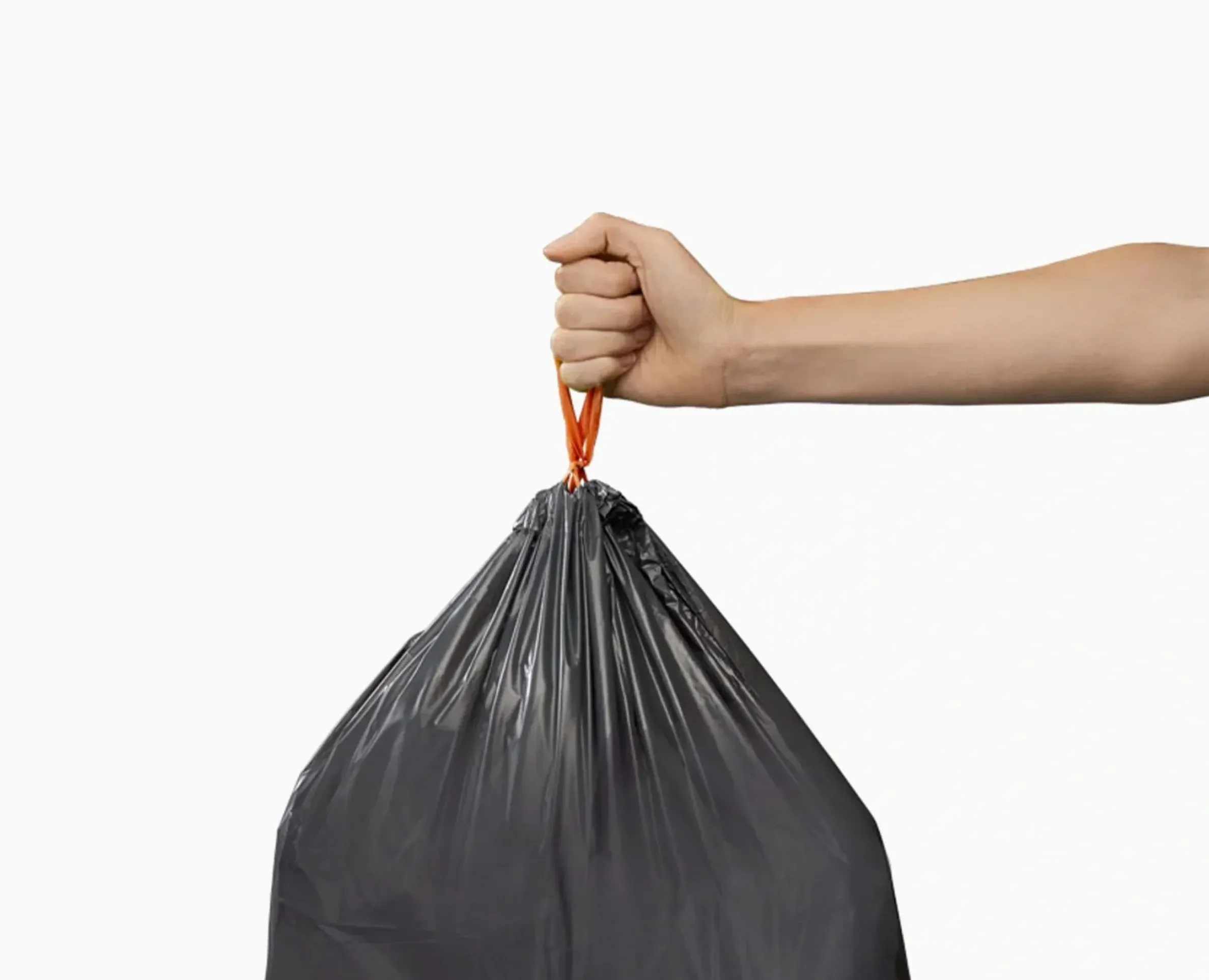 IW4 50L Gray Recycled Trash Bags - 4 pack