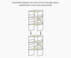 Level™ Adjustable Ecru Shoe Rack