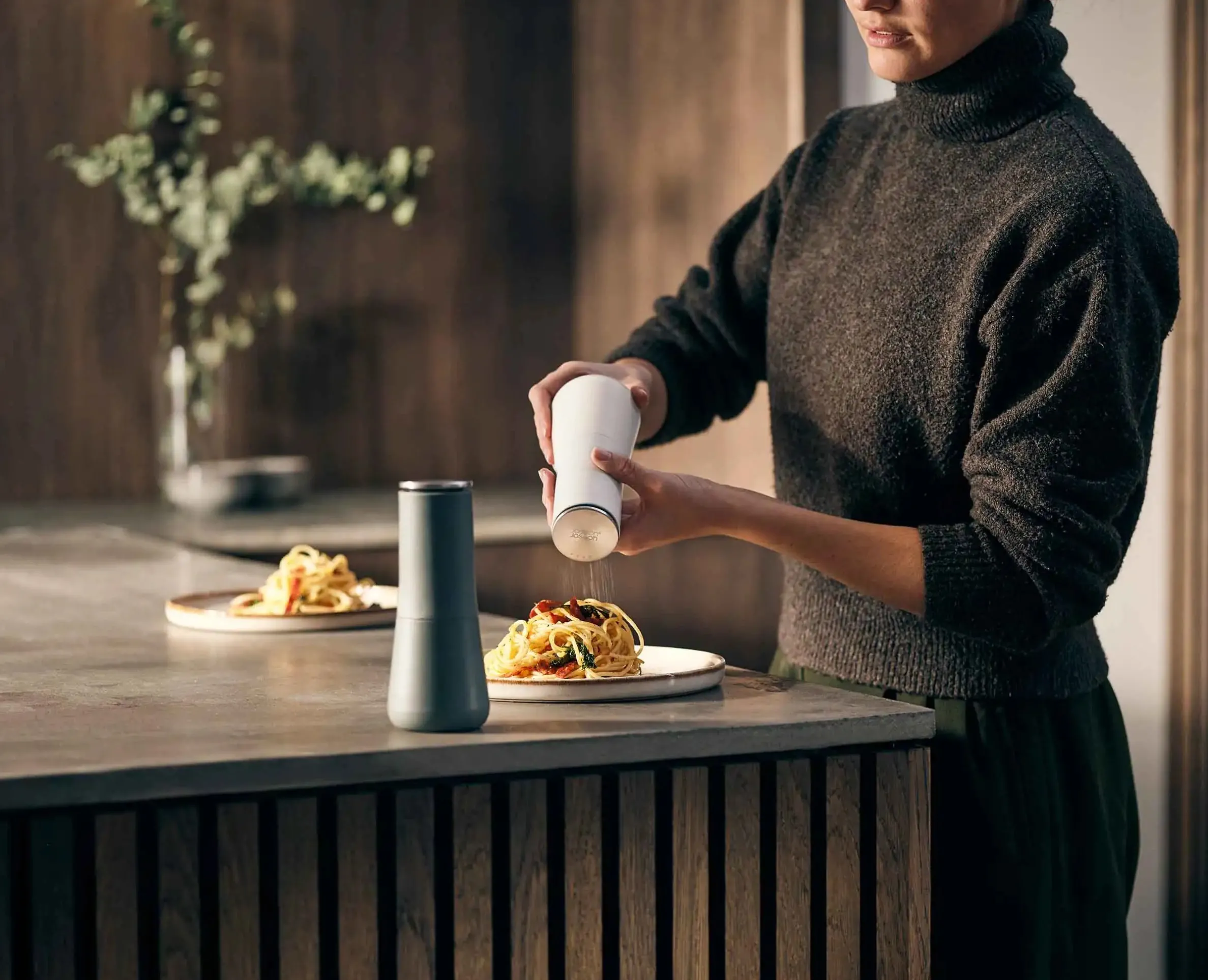 Milltop™ Gray Salt & Pepper Mills