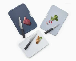 Nest™ Boards Plus 6-piece Knife & Gray Cutting Board Set